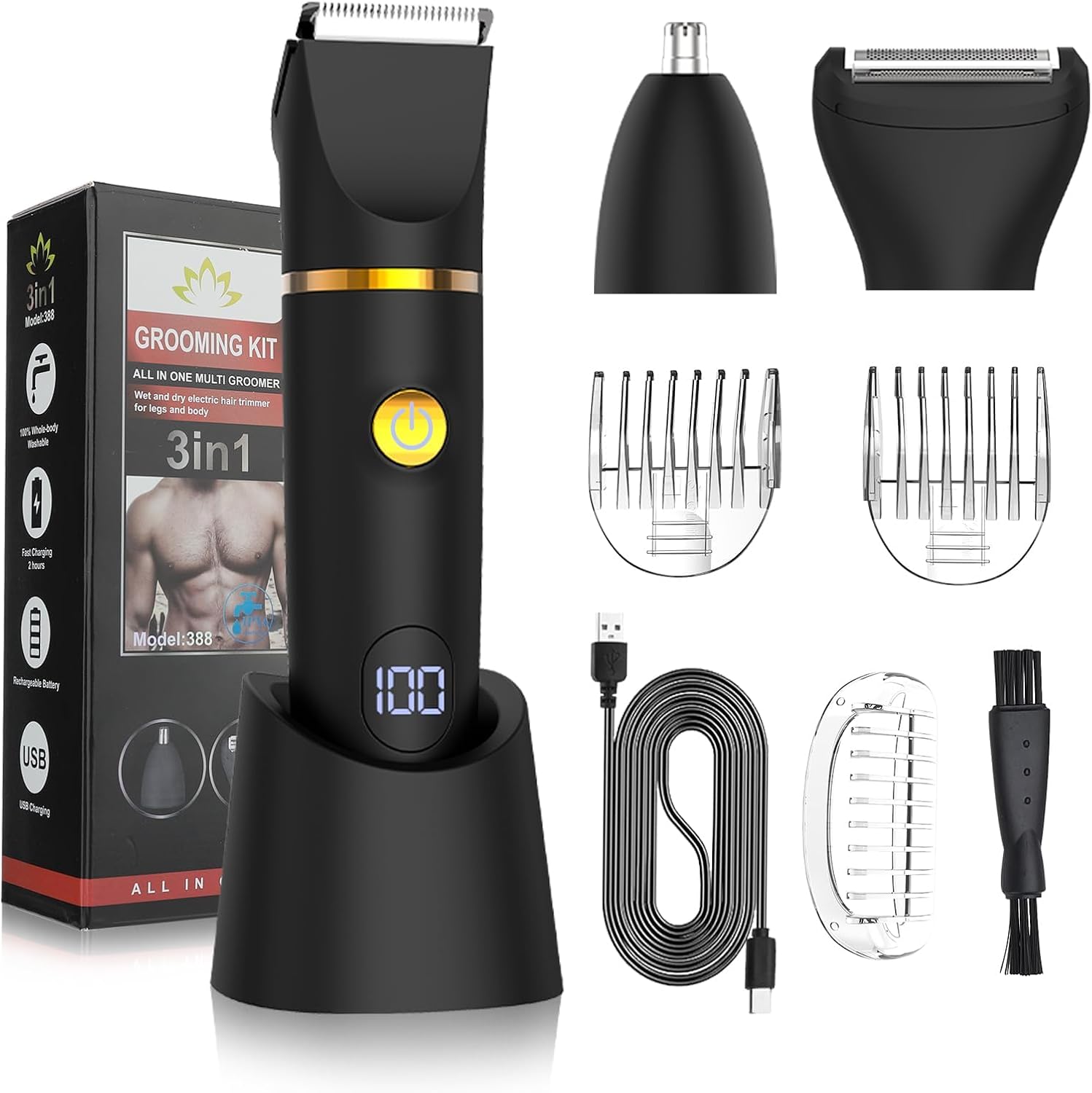 Men'S Grooming Hair And Body Wash - Körperrasierer für Männer und Frauen, 3-in-1-Pflegeset