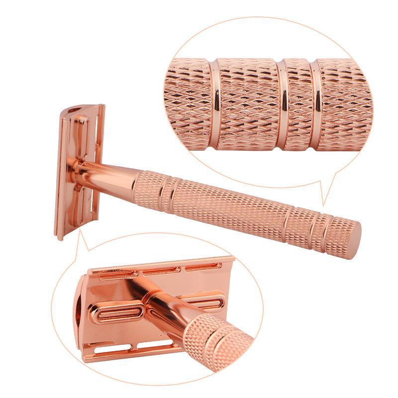 Men'S Grooming Blade - Umweltfreundlicher Wiederverwendbarer Metall-Sicherheitsrasierer mit Doppelklinge für