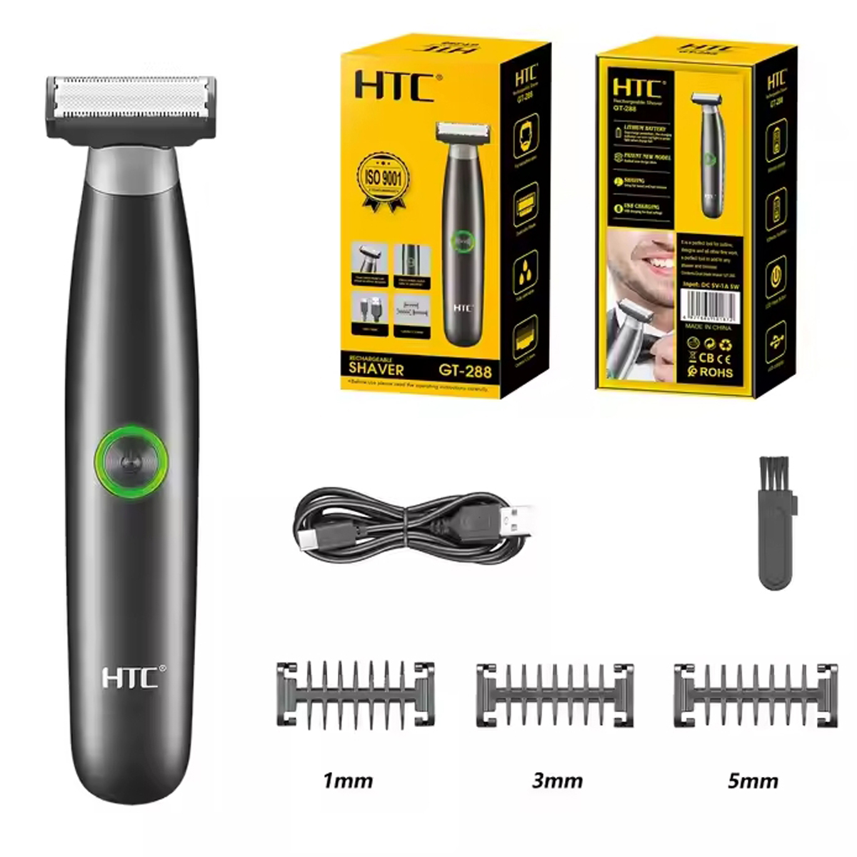 Men'S Grooming Hair And Body Wash - HTC Elektrischer Leistenhaarschneider für Herren, Schamhaarschneider,