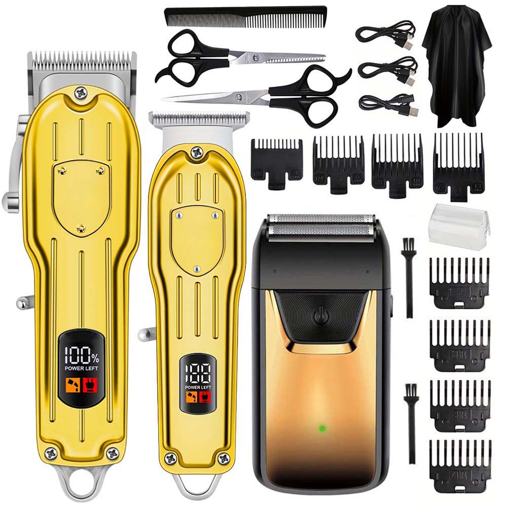 Mens Grooming Tools - Professionelles Haarschneide-Set mit LCD-Display, kabellosem Bartschneider