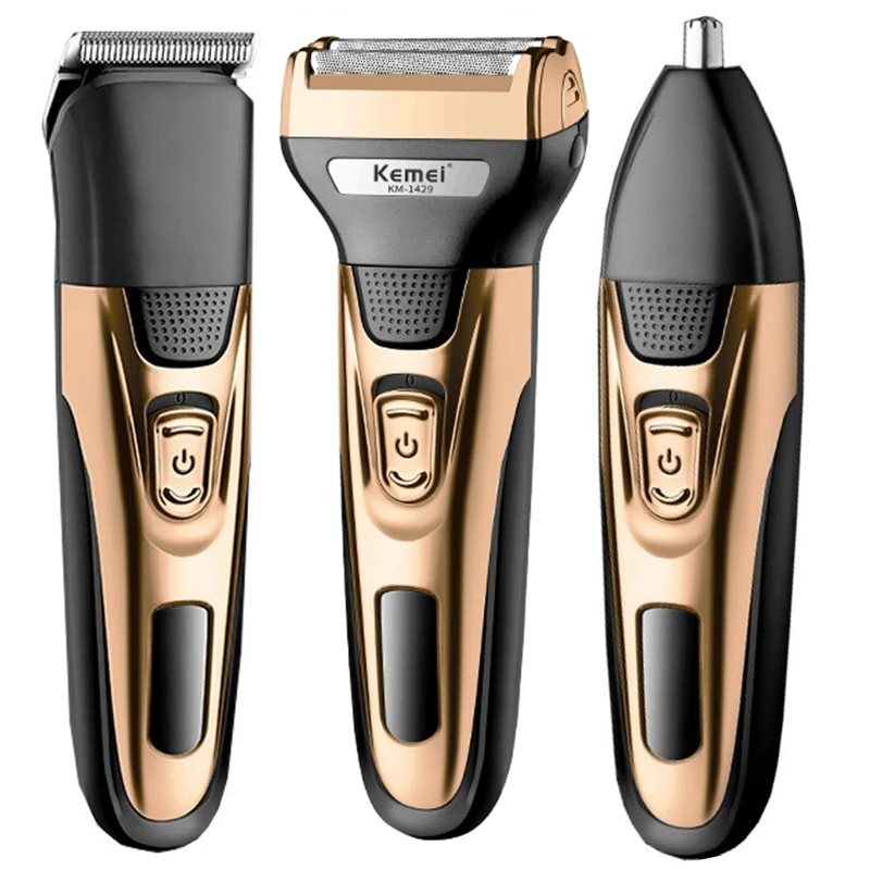 Men'S Grooming Hair And Body Wash - KEMEI 3-in-1 Pflegeset Elektrorasierer für Männer