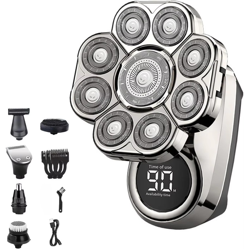 Men'S Grooming Razor Kit - 9D Schwebende Elektrorasierer für Männer, Ganzkörper-Wasserdichter