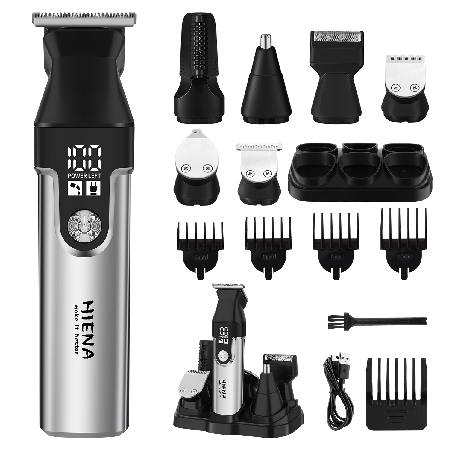 Men'S Grooming Blade - HIENA Professionelles Multifunktionales Haarschneidemaschinen-Set, R-Typ Verstellbare