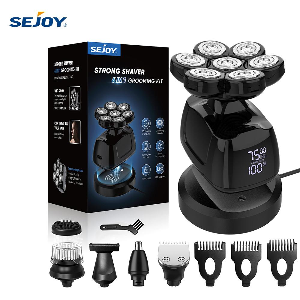 Men'S Grooming Blade - SEJOY Multifunktionaler 7D-Kopfrasierer für Glatzköpfige Männer