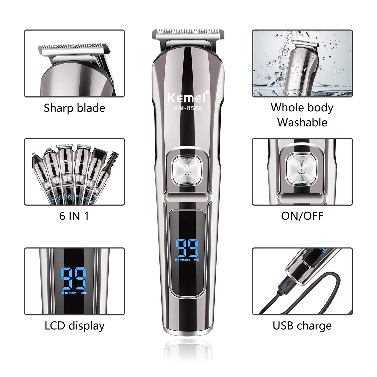 Kemei Professioneller Multifun – Men'S Grooming Razor Kit Bewertung und Preis