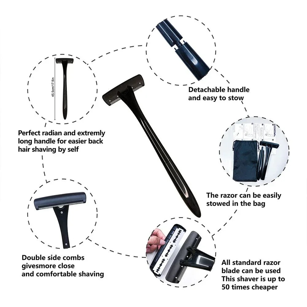 Rückenrasierer mit langem Grif – Men'S Grooming Blade Bewertung und Preis